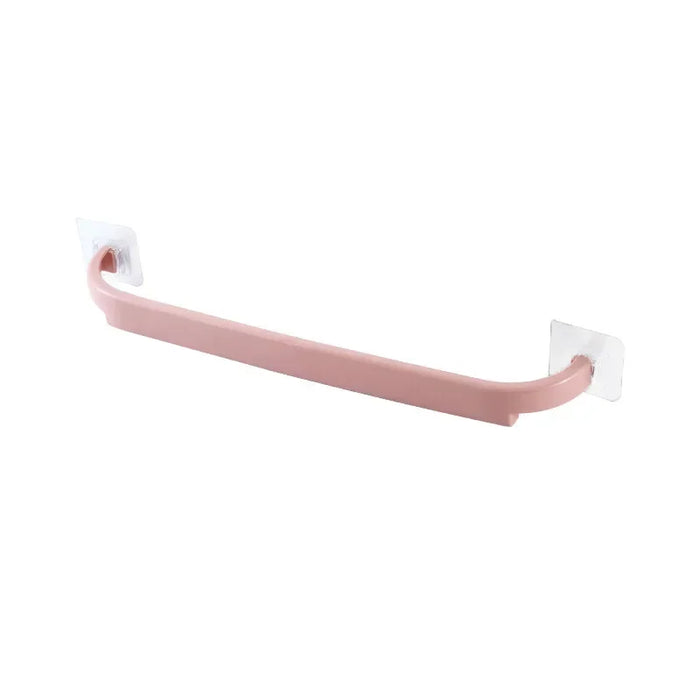 Adhesive Towel Rack for Bathroom Towel Bar Bath Shelf Wall Mounted Towel Hanger Toilet Suction Cup Holder Kitchen Organizer