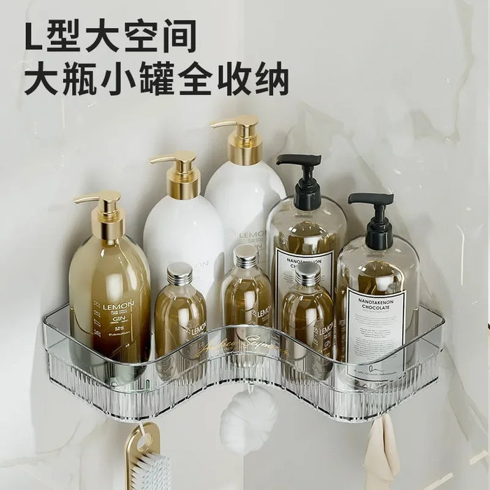 Bathroom, Bathroom, Storage Rack, Non Perforated Toilet Corner, Restroom, Washbasin, Triangle Storage, Shower Wall Mounted