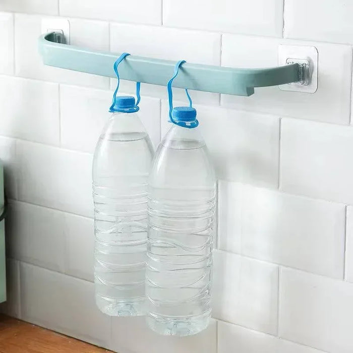 Adhesive Towel Rack for Bathroom Towel Bar Bath Shelf Wall Mounted Towel Hanger Toilet Suction Cup Holder Kitchen Organizer
